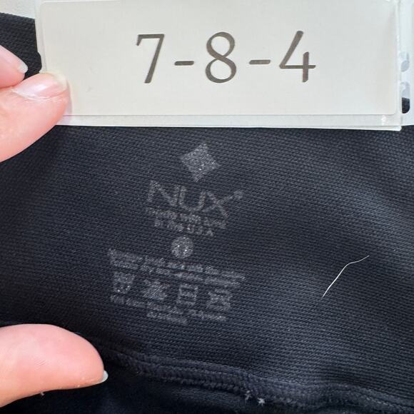 NUX Leggings Women Small Black Floral Athletic Leggings - Picture 4 of 8